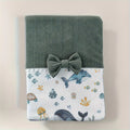 Housse de livre personnalisable en velours côtelé – Motif mignon