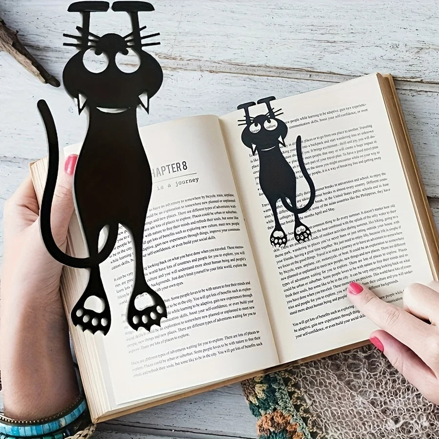 Marque-page chat noir ajouré – Design original