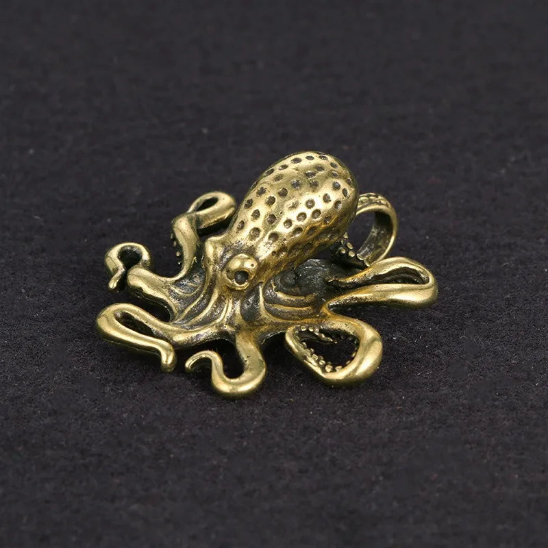 Petite sculpture pieuvre décorative – Ornement miniature rétro