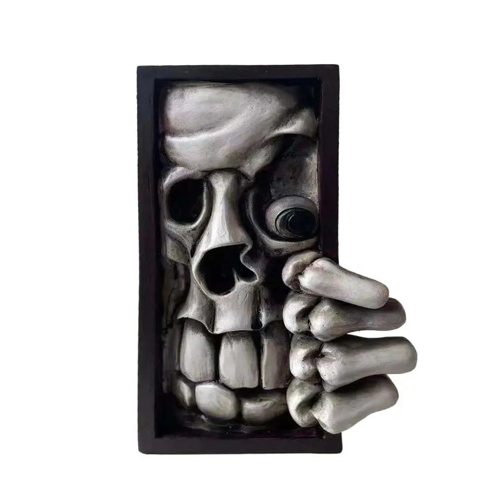 Serre-livre visage en résine – Décoration horreur réaliste
