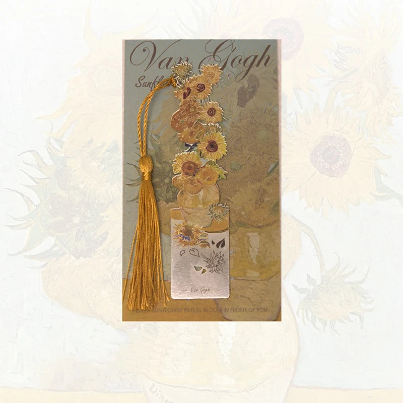 Marque-page en métal style peinture à l’huile – Inspiration Van Gogh vintage
