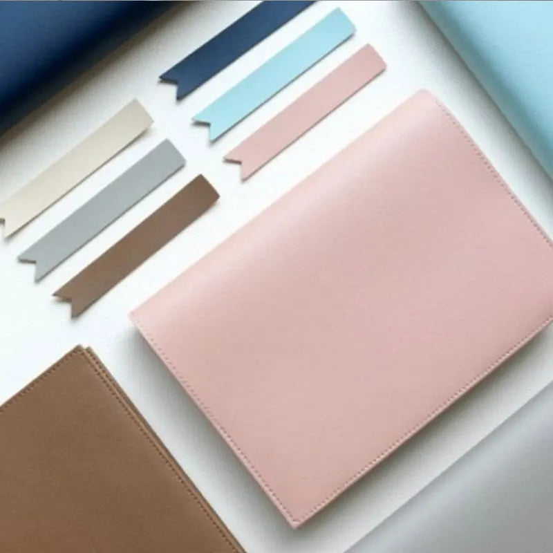 Housse de livre personnalisable en simili cuir – Couleur unie