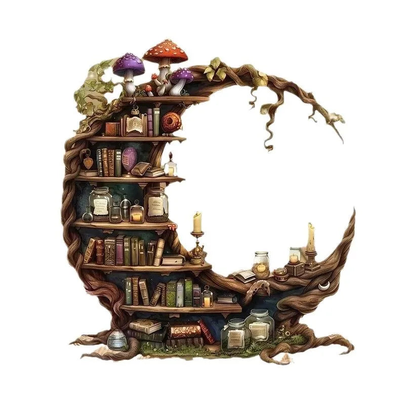 Décoration de bibliothèque lune en acrylique – Ornement design