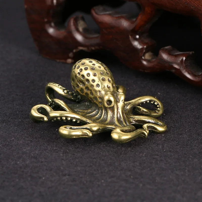 Petite sculpture pieuvre décorative – Ornement miniature rétro