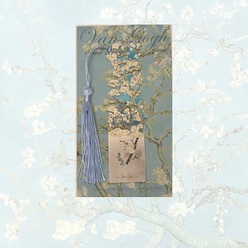 Marque-page en métal style peinture à l’huile – Inspiration Van Gogh vintage