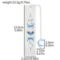 Marque-page phases de lune en acier – Pendentif croissant & chaîne