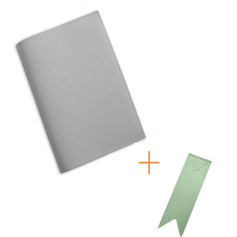 Housse de livre personnalisable en simili cuir – Couleur unie