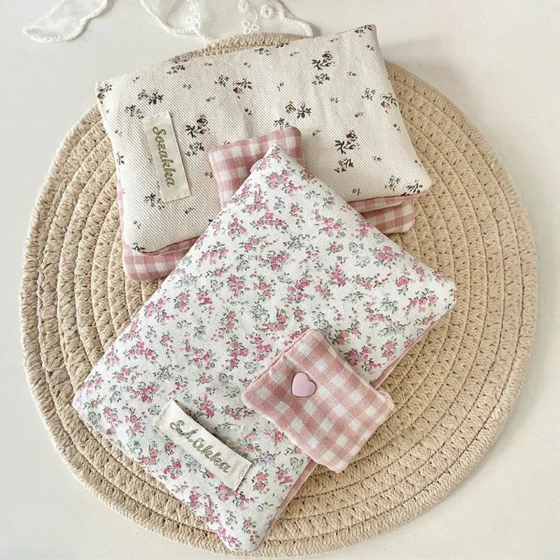 Housse de livre A6 à motif floral – Trèfle décoratif