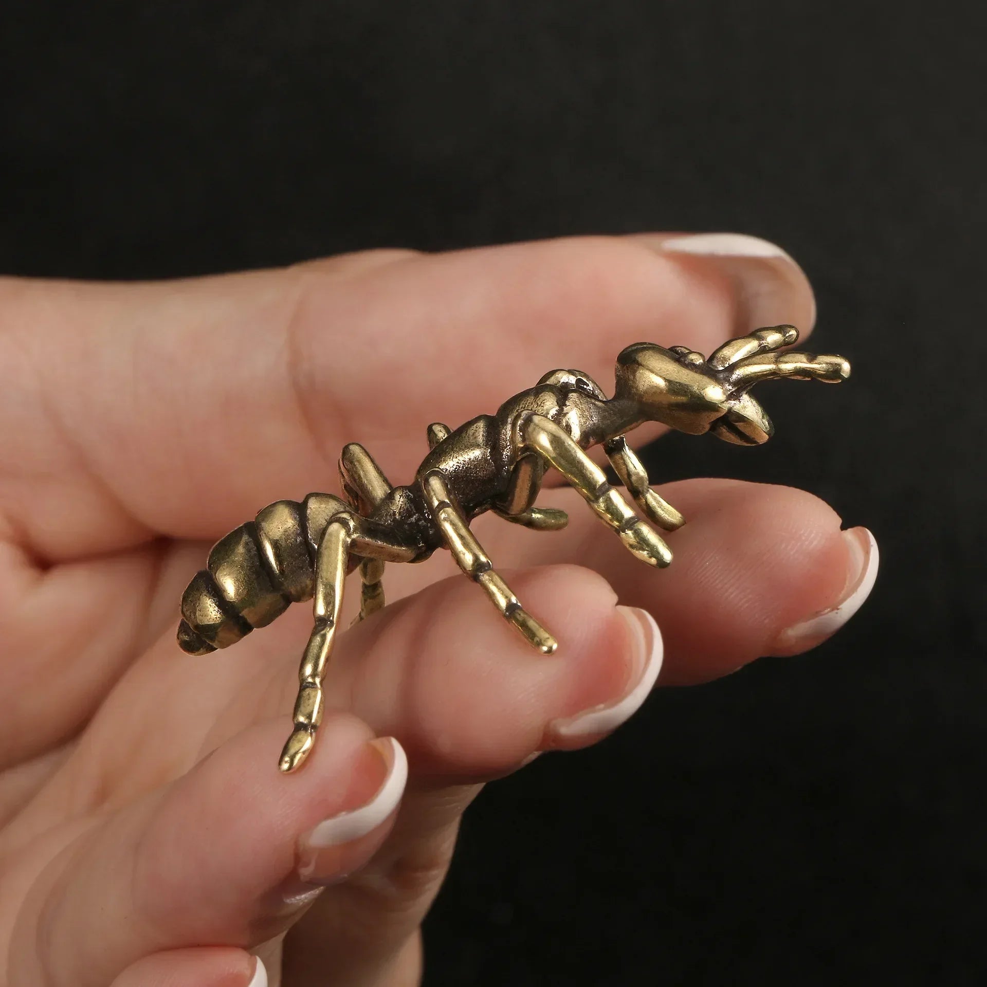 Petite sculpture fourmi décorative – Ornement miniature