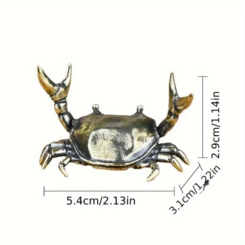 Petite sculpture crabe décorative – Ornement miniature