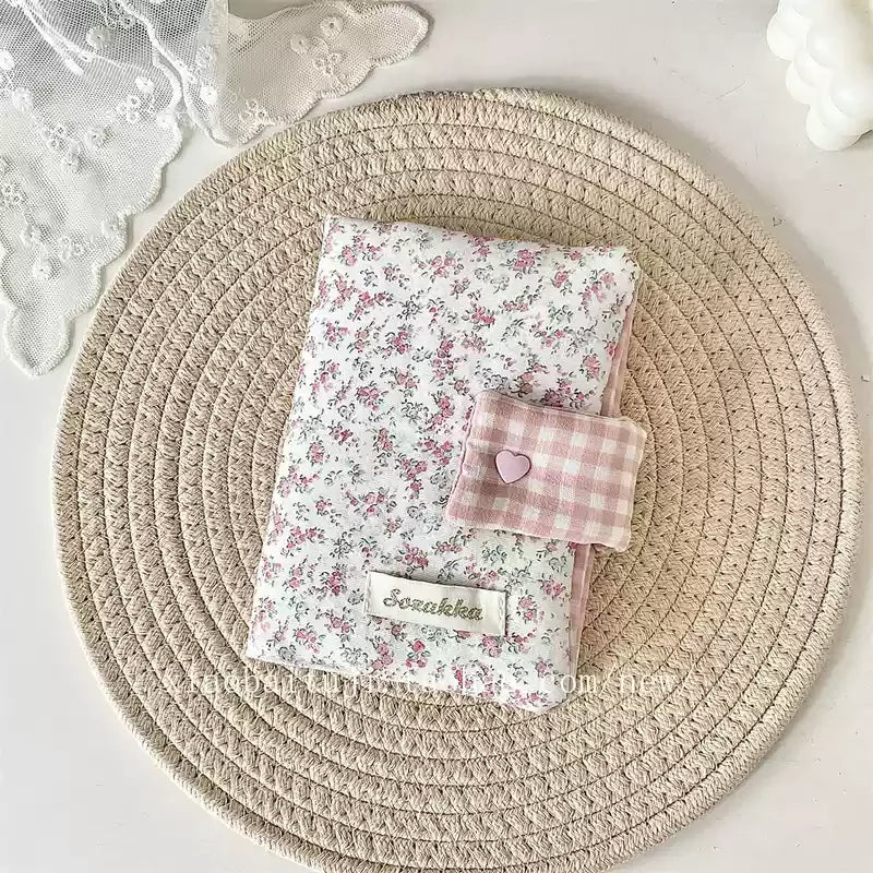 Housse de livre A6 à motif floral – Trèfle décoratif