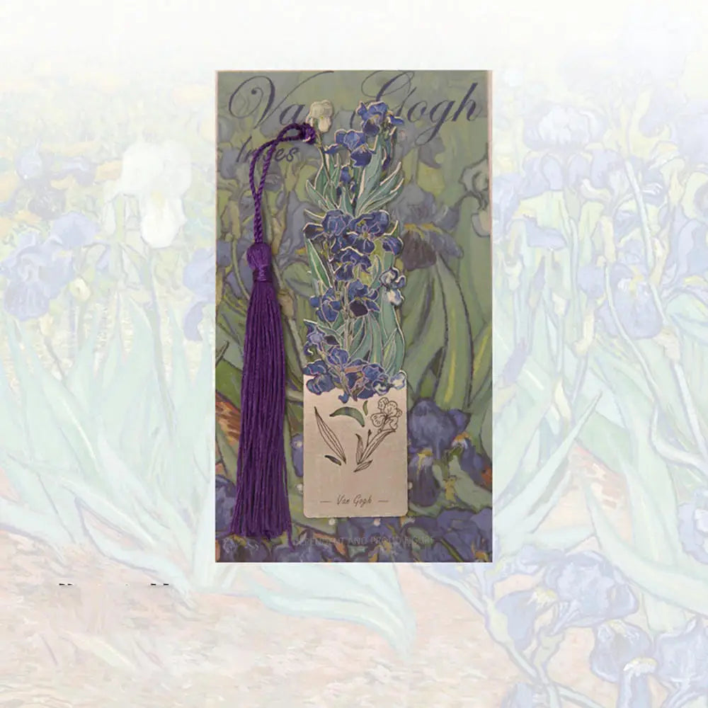 Marque-page en métal style peinture à l’huile – Inspiration Van Gogh vintage