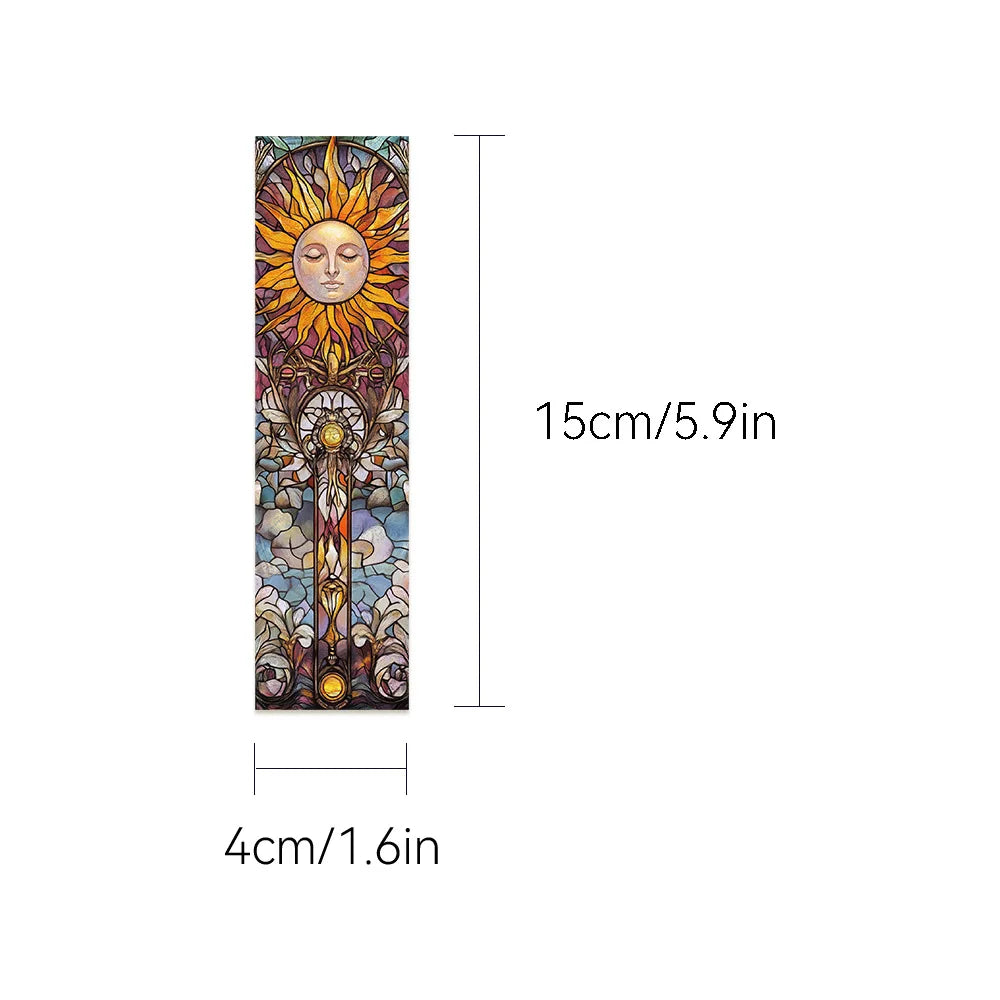 Lot de 30 marque-pages tarot vitrail – Illustrations mystiques