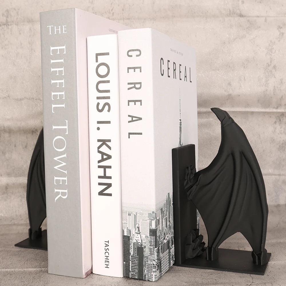 Serre-livres ailes de chauve-souris – Style sombre décoratif