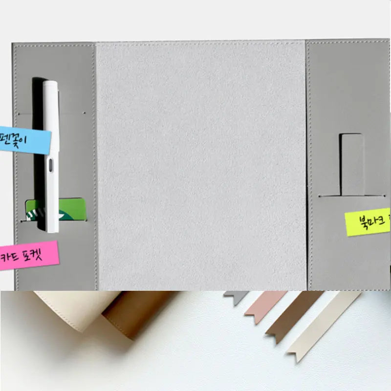 Housse de livre personnalisable en simili cuir – Couleur unie