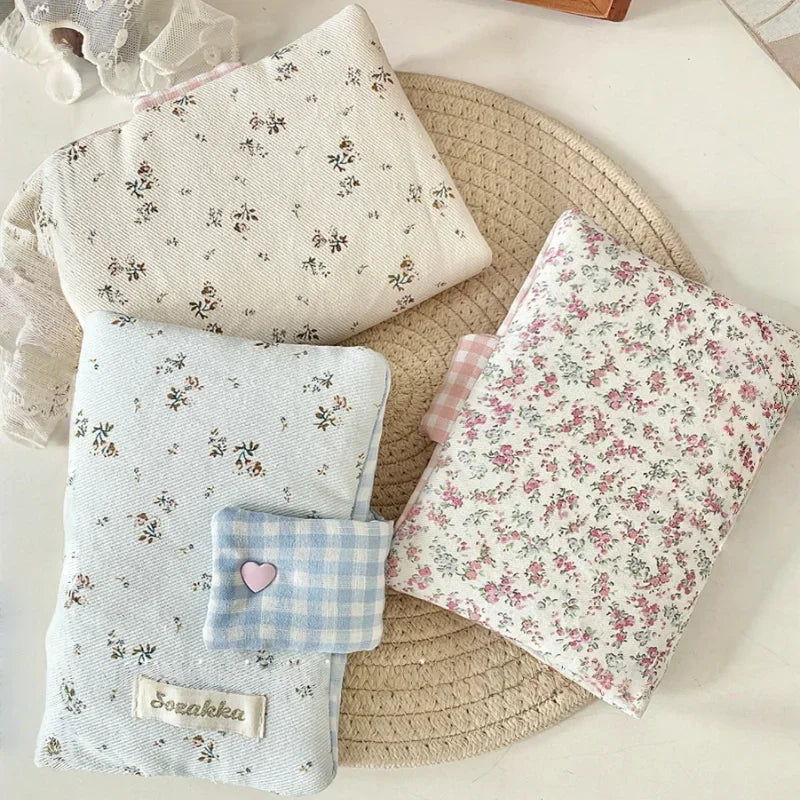 Housse de livre A6 à motif floral – Trèfle décoratif