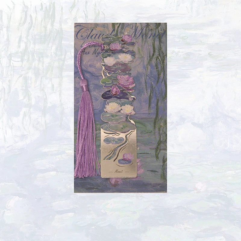 Marque-page en métal style peinture à l’huile – Inspiration Van Gogh vintage