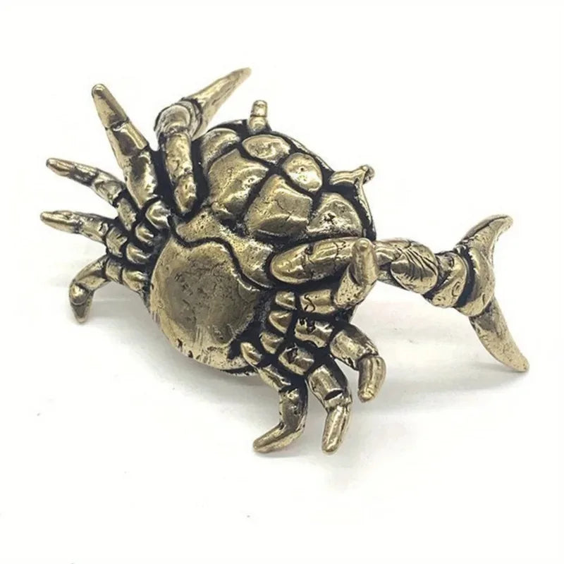 Petite sculpture crabe décorative – Ornement miniature