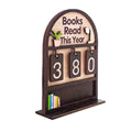 Compteur de livres lus en bois – Tracker de lecture rétro