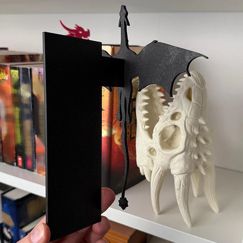 Insert de livre double dragon – Décoration 3D pour bibliothèque