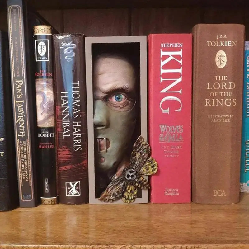 Serre-livre visage en résine – Décoration horreur réaliste