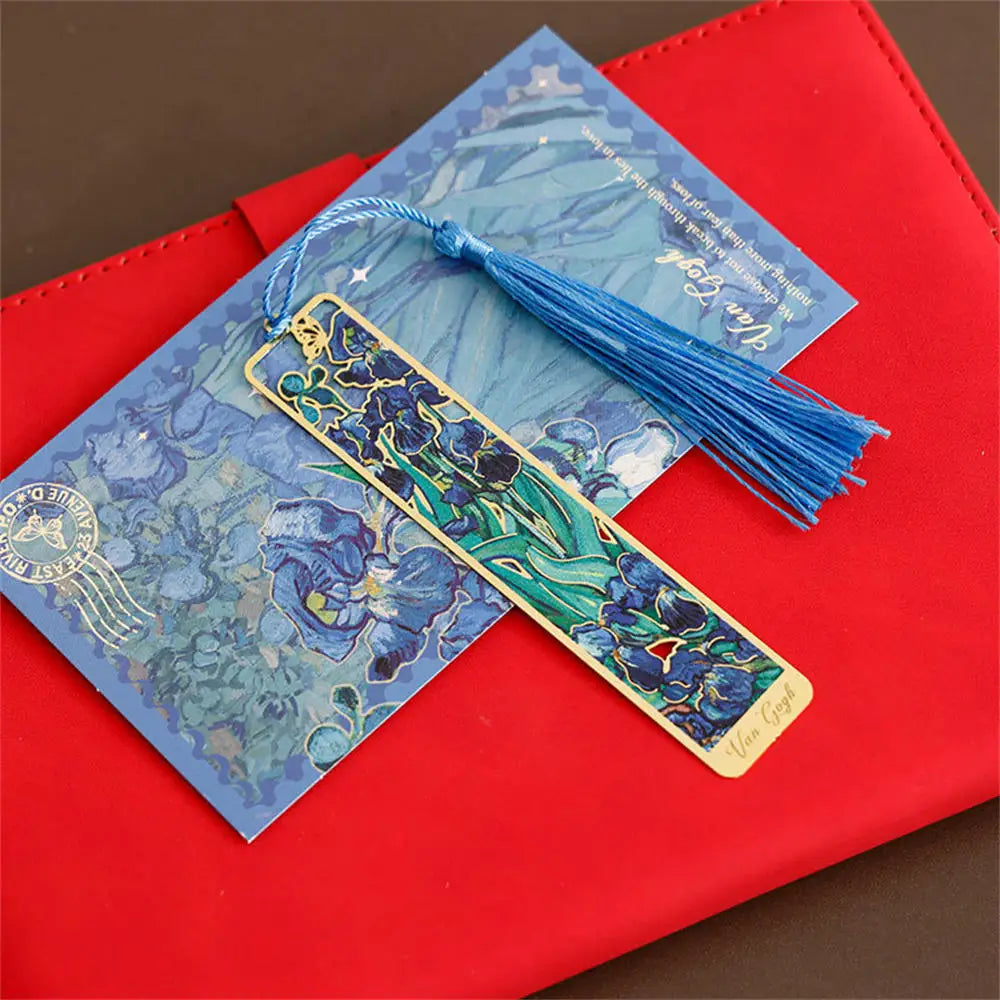 Marque-page en métal style peinture à l’huile – Inspiration Van Gogh vintage