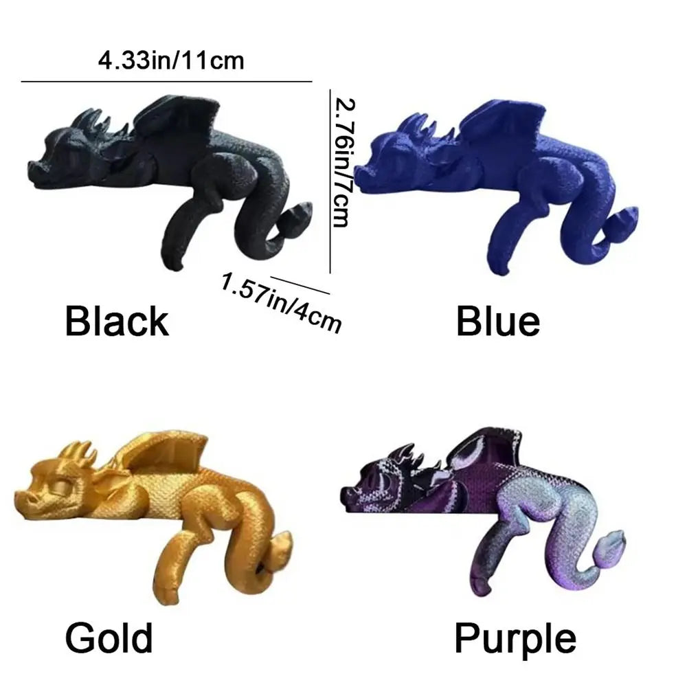 Serre-livre Dragon endormi décoratif – Figurine fantasy 3D