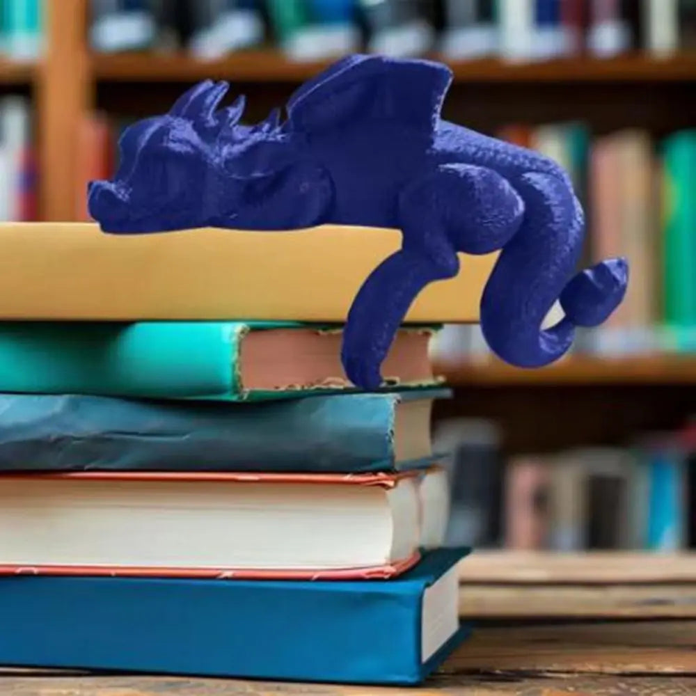 Serre-livre Dragon endormi décoratif – Figurine fantasy 3D