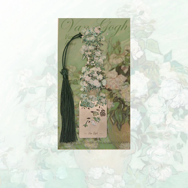 Marque-page en métal style peinture à l’huile – Inspiration Van Gogh vintage