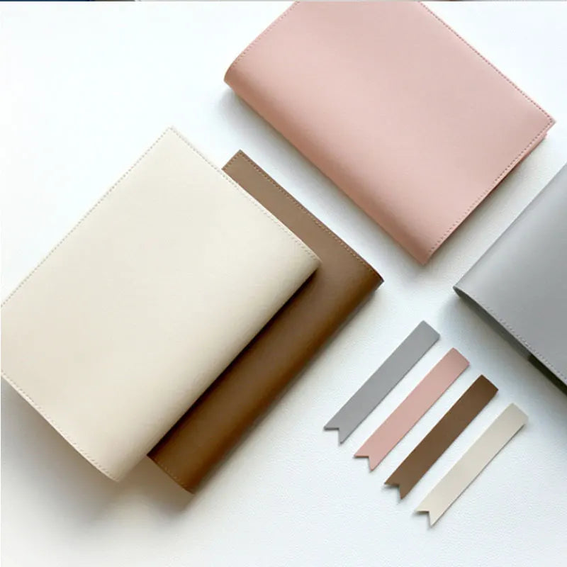 Housse de livre personnalisable en simili cuir – Couleur unie