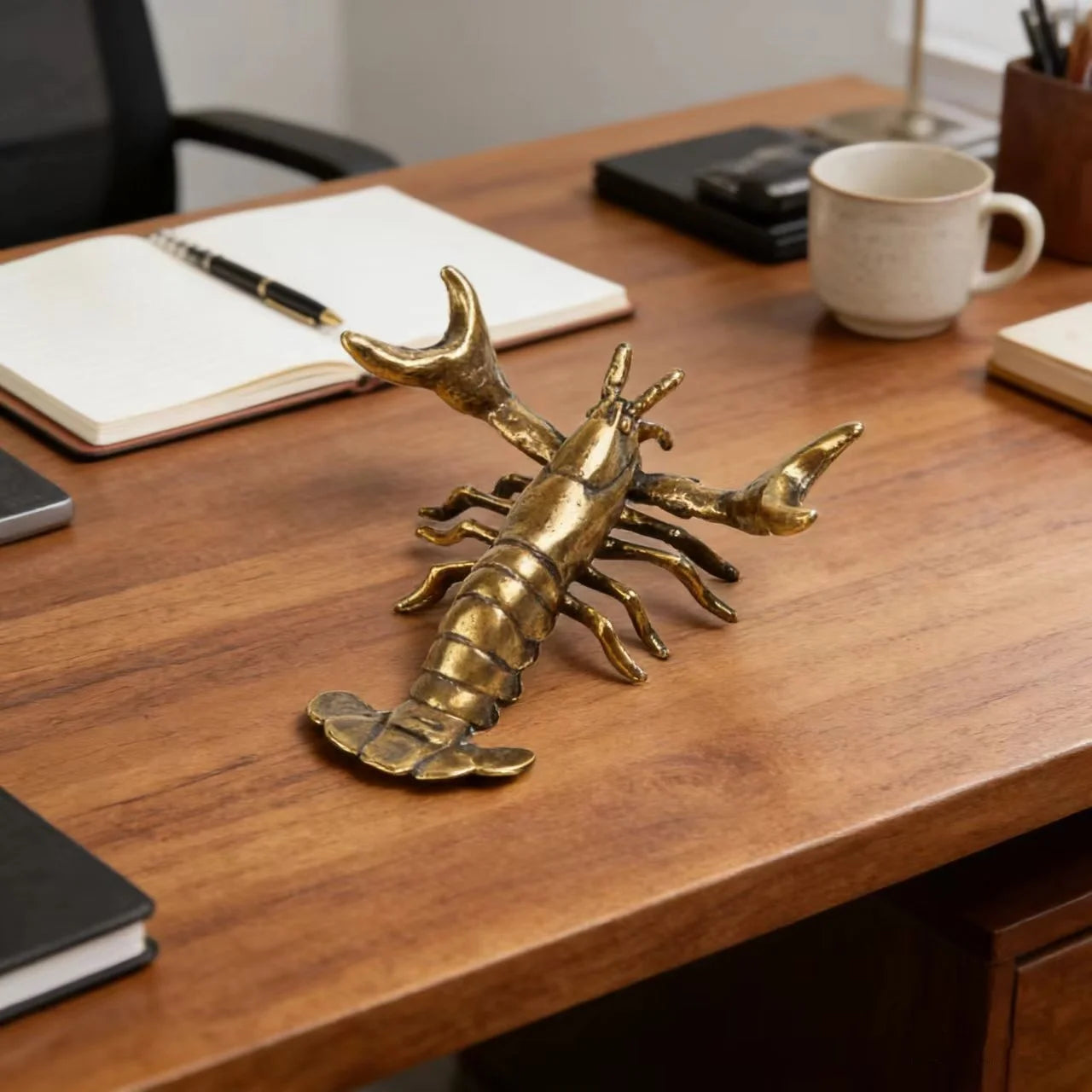 Petite sculpture crabe décorative – Ornement miniature