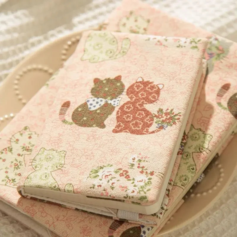 Housse de protection tissu pour livre & carnet A5/A6 – Motifs mignons