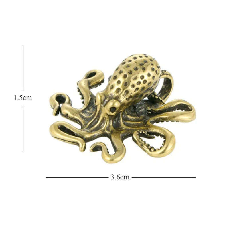 Petite sculpture pieuvre décorative – Ornement miniature rétro