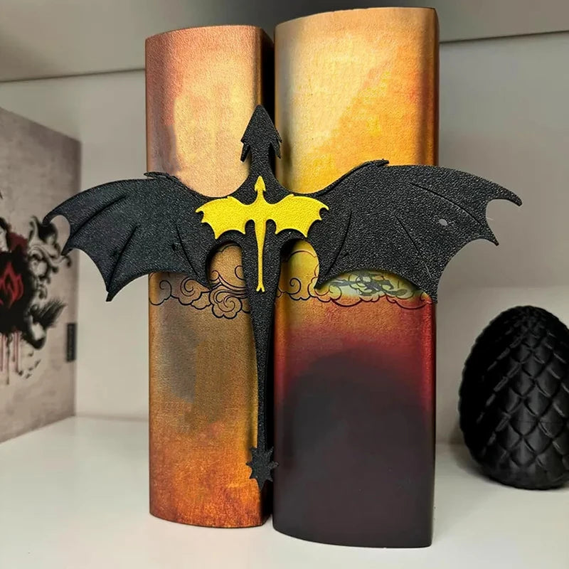 Insert de livre double dragon – Décoration 3D pour bibliothèque