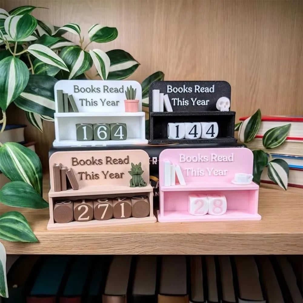 Compteur de livres lus 3D – Tracker de lecture décoratif
