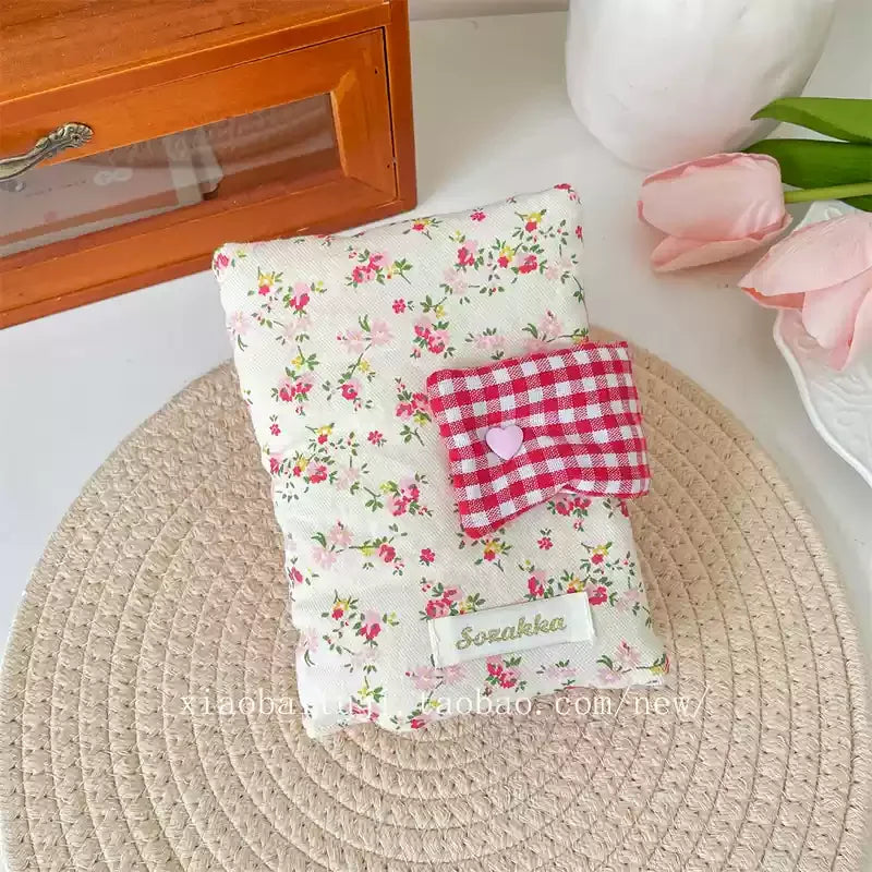 Housse de livre A6 à motif floral – Trèfle décoratif