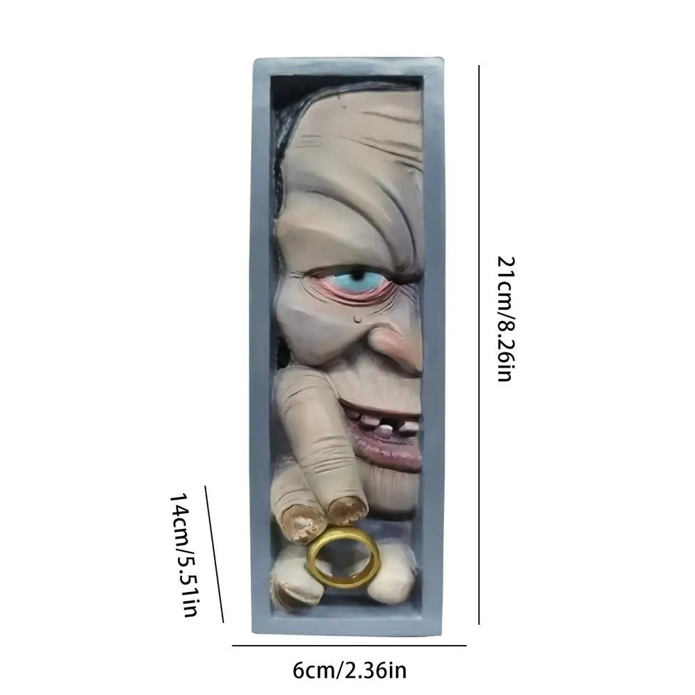 Serre-livre visage en résine – Décoration horreur réaliste