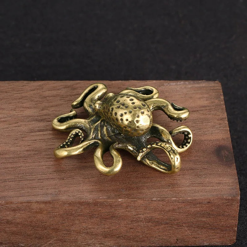 Petite sculpture pieuvre décorative – Ornement miniature rétro